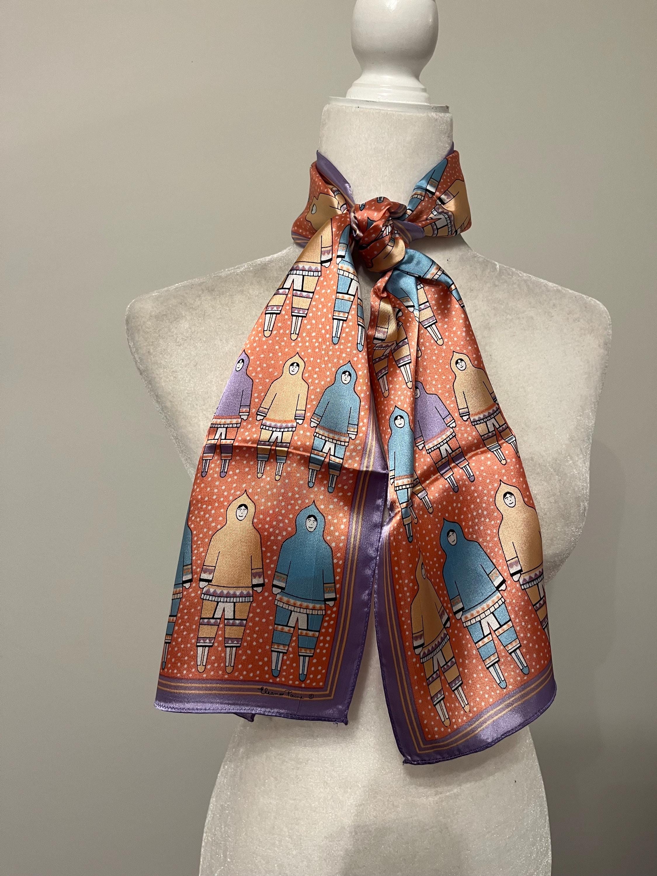 Vintage Scarf ~ Skemo Canada Arctic Scarf, Inuit Scarf, Eleanor