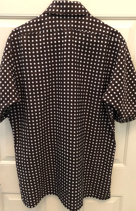 RESERVED FOR JUN 70s Mens Richman Brothers Brown Polka Dot Shirt