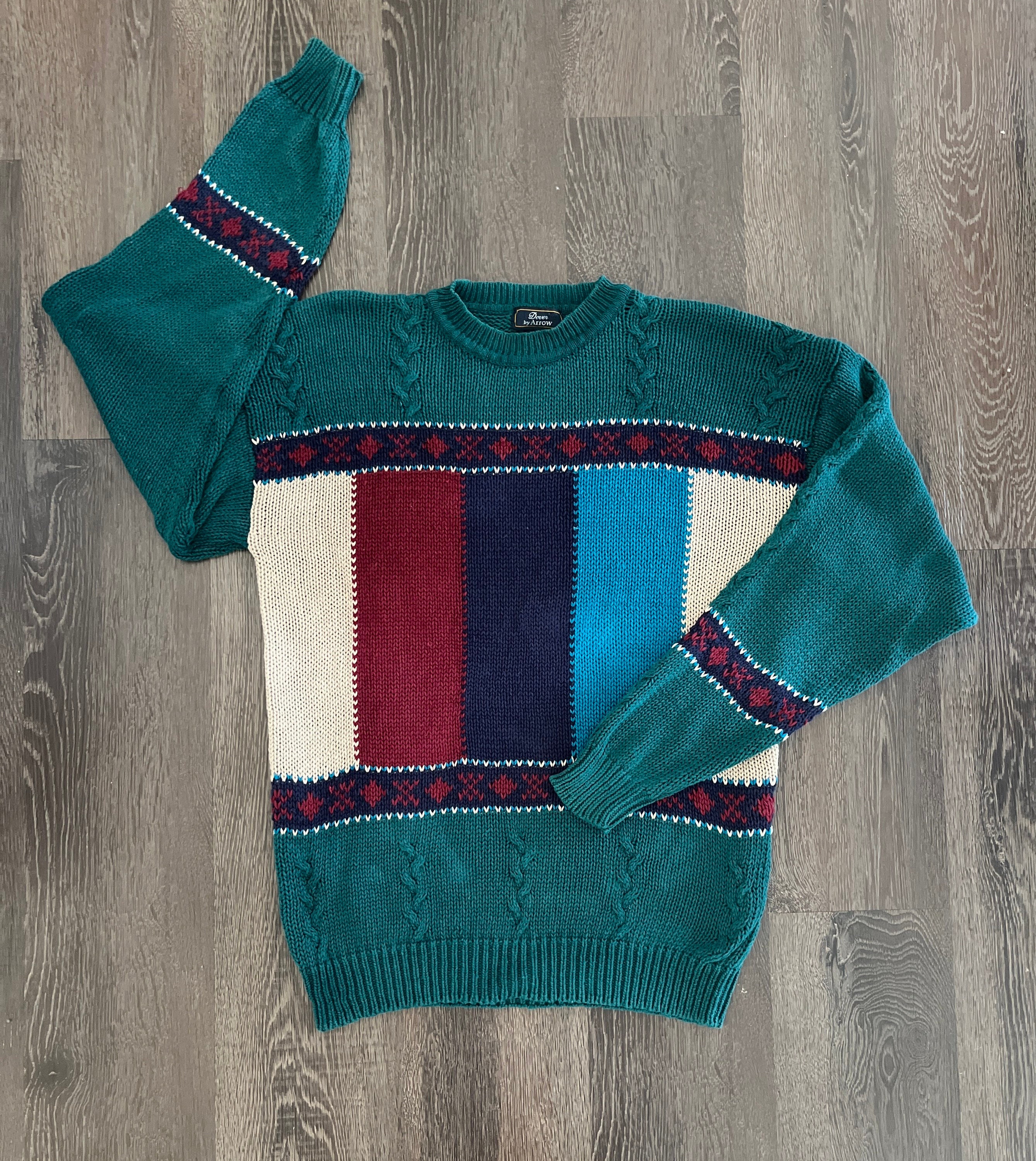 80s Dover by Arrow Mens Patterned 