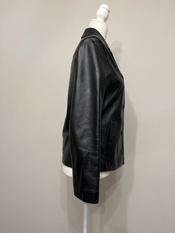 90s black leather jacket, Beyond Sport black leat… - image 7