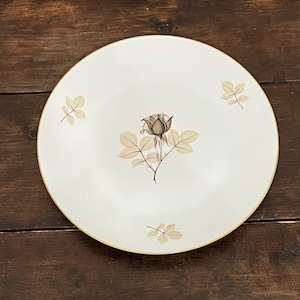 Rosenthal Shadow Rose 12” chop plate, brown floral platter, rose platter, cottage core decor, cottage entertaining, vintage platter