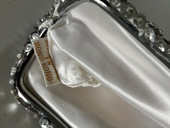 Vintage silver beaded coin purse, Hong Kong beade… - image 8