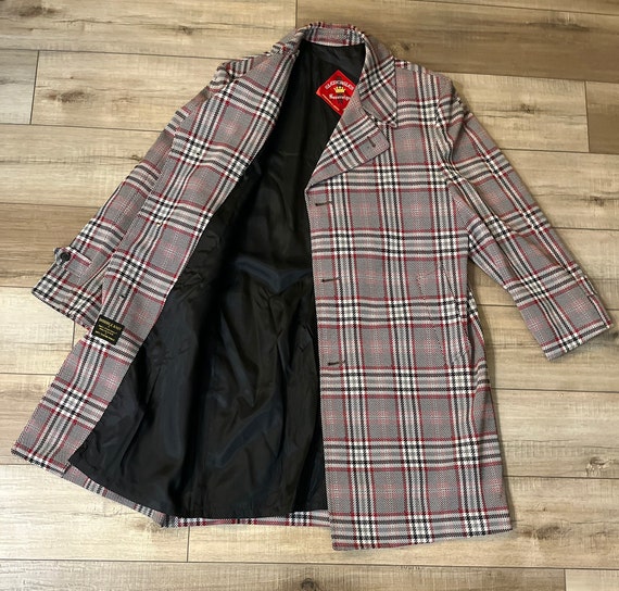Glen plaid top trench coat