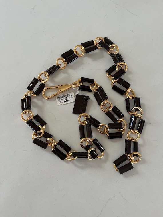 Vintage via Spiga Brown & Gold Connector Belt, NOS Brown  display picture 1
