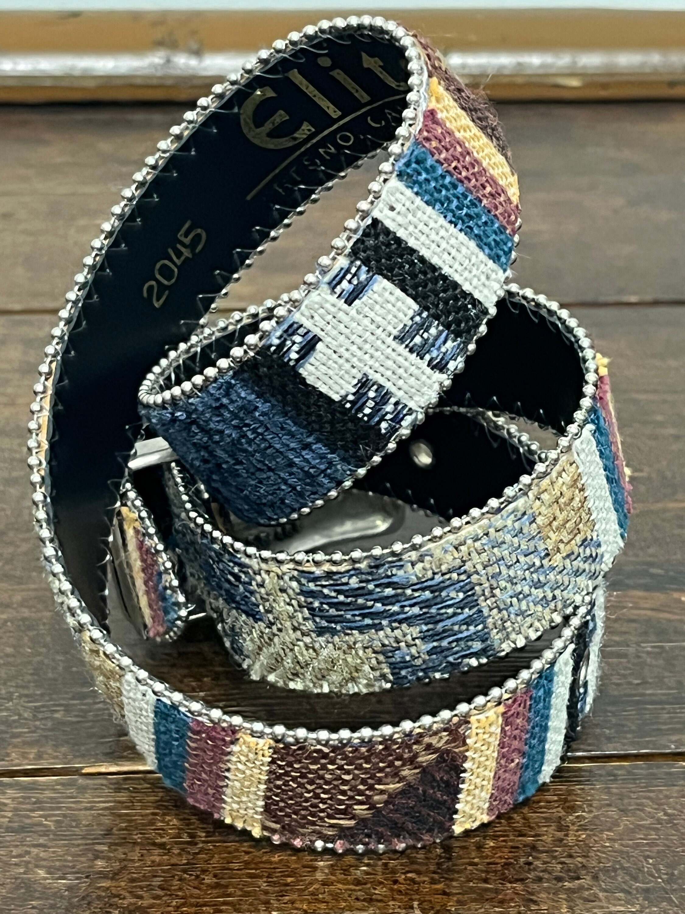 VINTAGE ELITE FRESNO Southwestern Navajo patterned belt Vintage Rare. Elite Fresno California belt,Large,Boho  main image 2