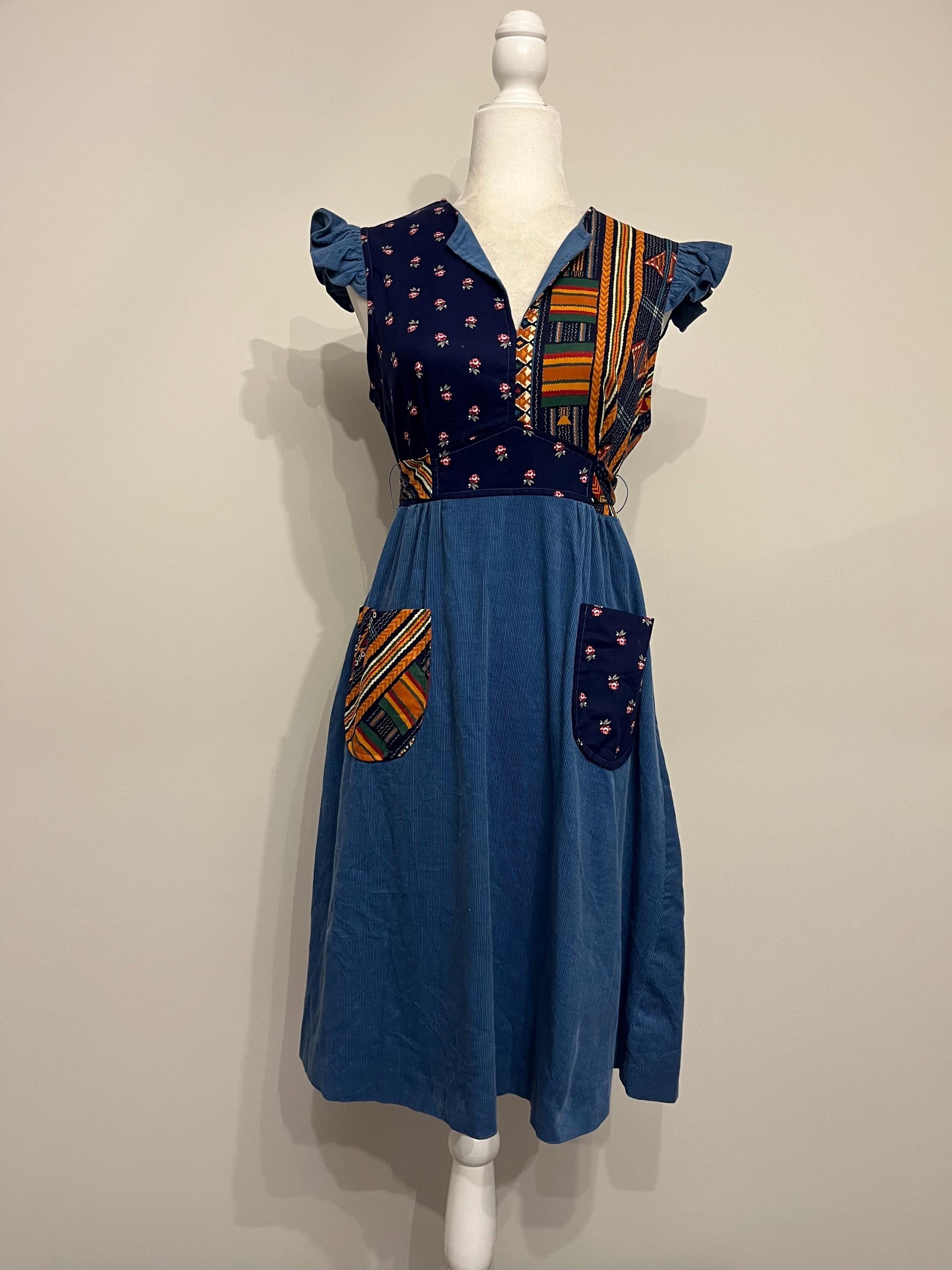 Blue Corduroy Dress - Etsy