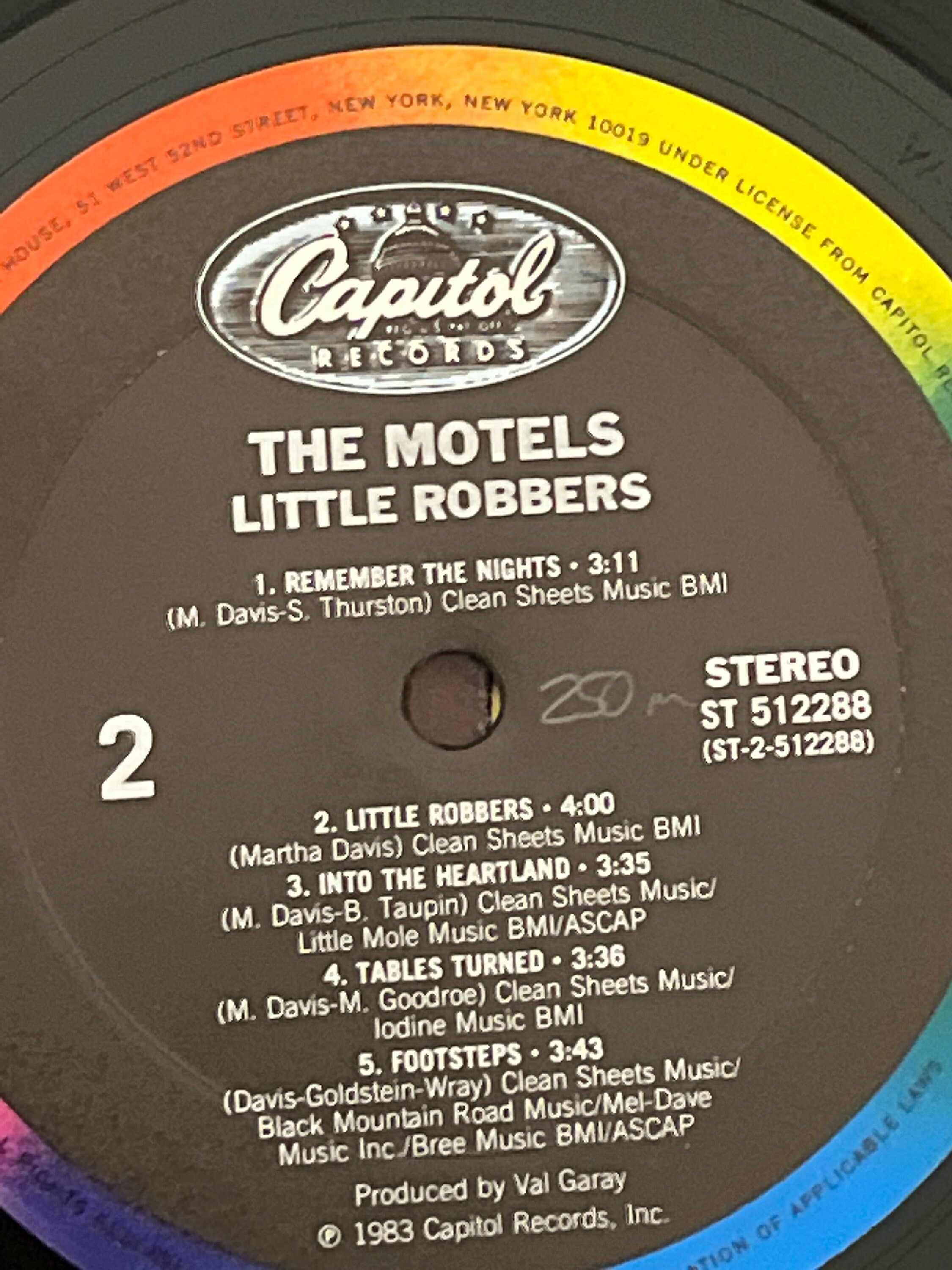 THE MOTELS/ザ・モーテルズ/LITTLE ROBBERS/1983年 The Motels Little Robbers Album, the Motels Record, 1983 the