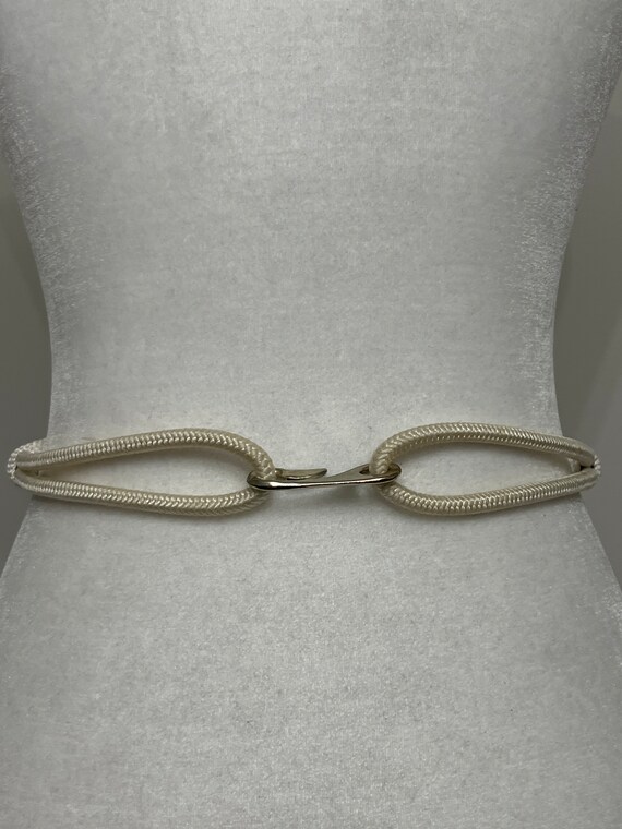 80s braided beaded belt, vintage wide rope belt, … - image 5