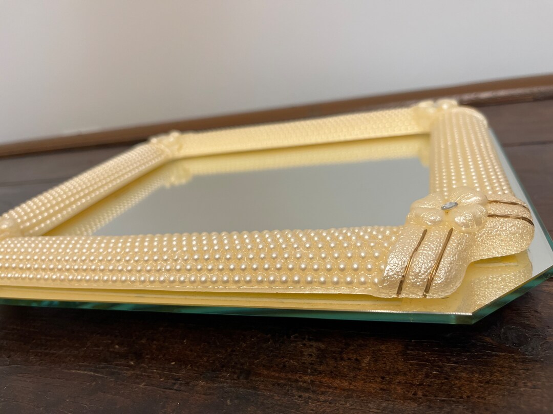 Vintage Dresser Mirror Tray Hobnail Vanity Mirror Tray Etsy