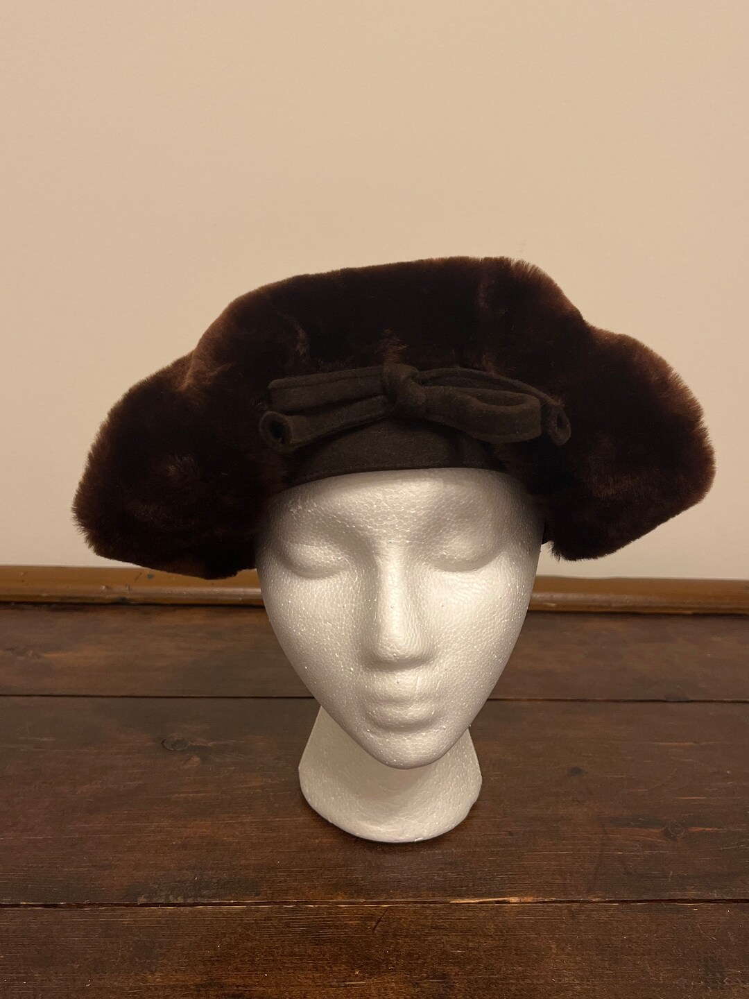 1940s Brown Fur Felt Hat New York Creations Hat Brown Felt & Etsy