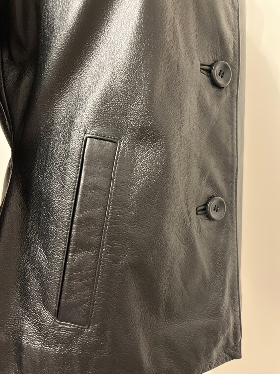 90s black leather jacket, Beyond Sport black leat… - image 8