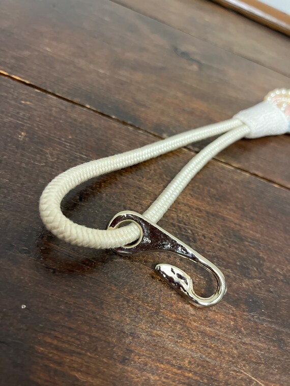 80s braided beaded belt, vintage wide rope belt, … - image 9