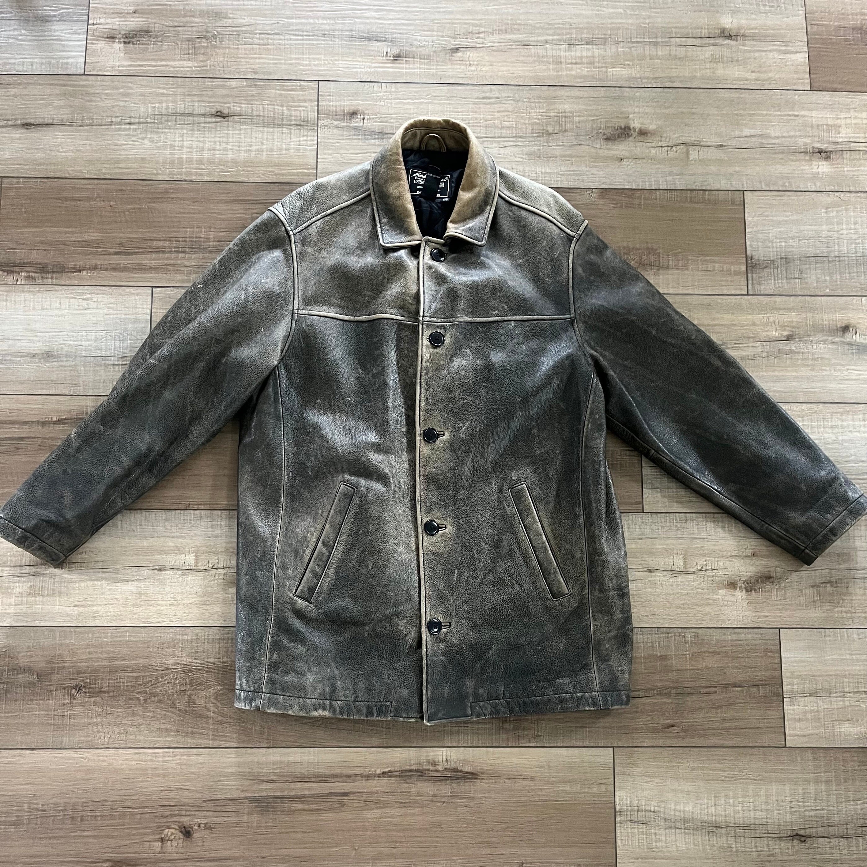 00s Eddie Bauer real leather car coat