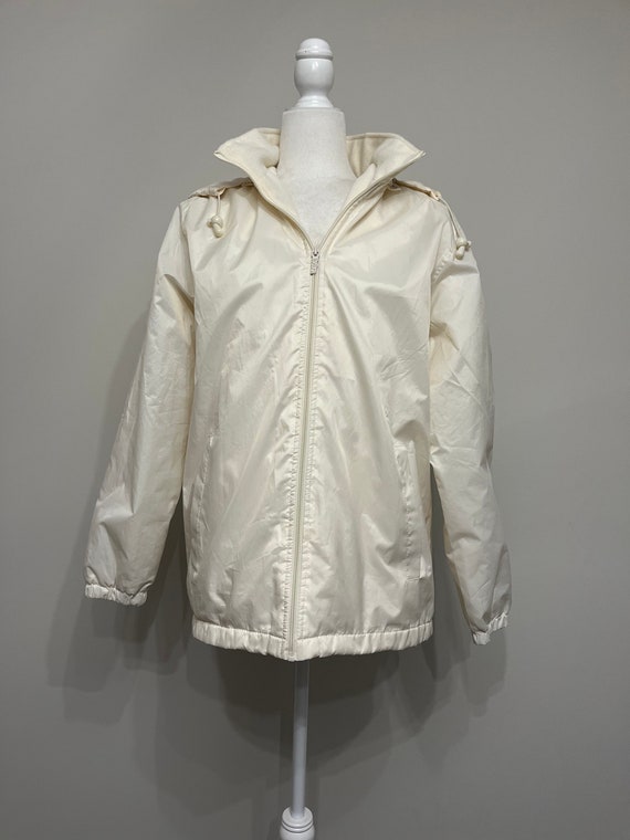 Vintage Totes fleece lined jacket, 90s cream windb