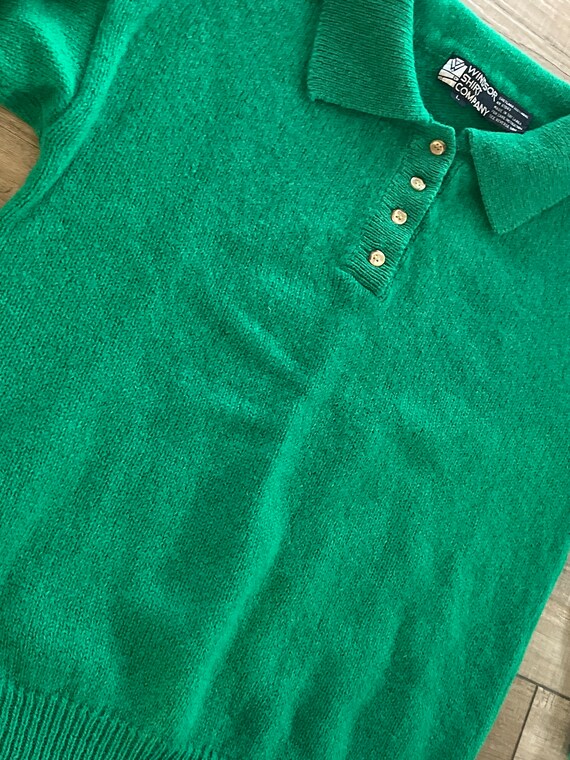 80s green shetland wool sweater, Windsor Shirt Co… - image 3