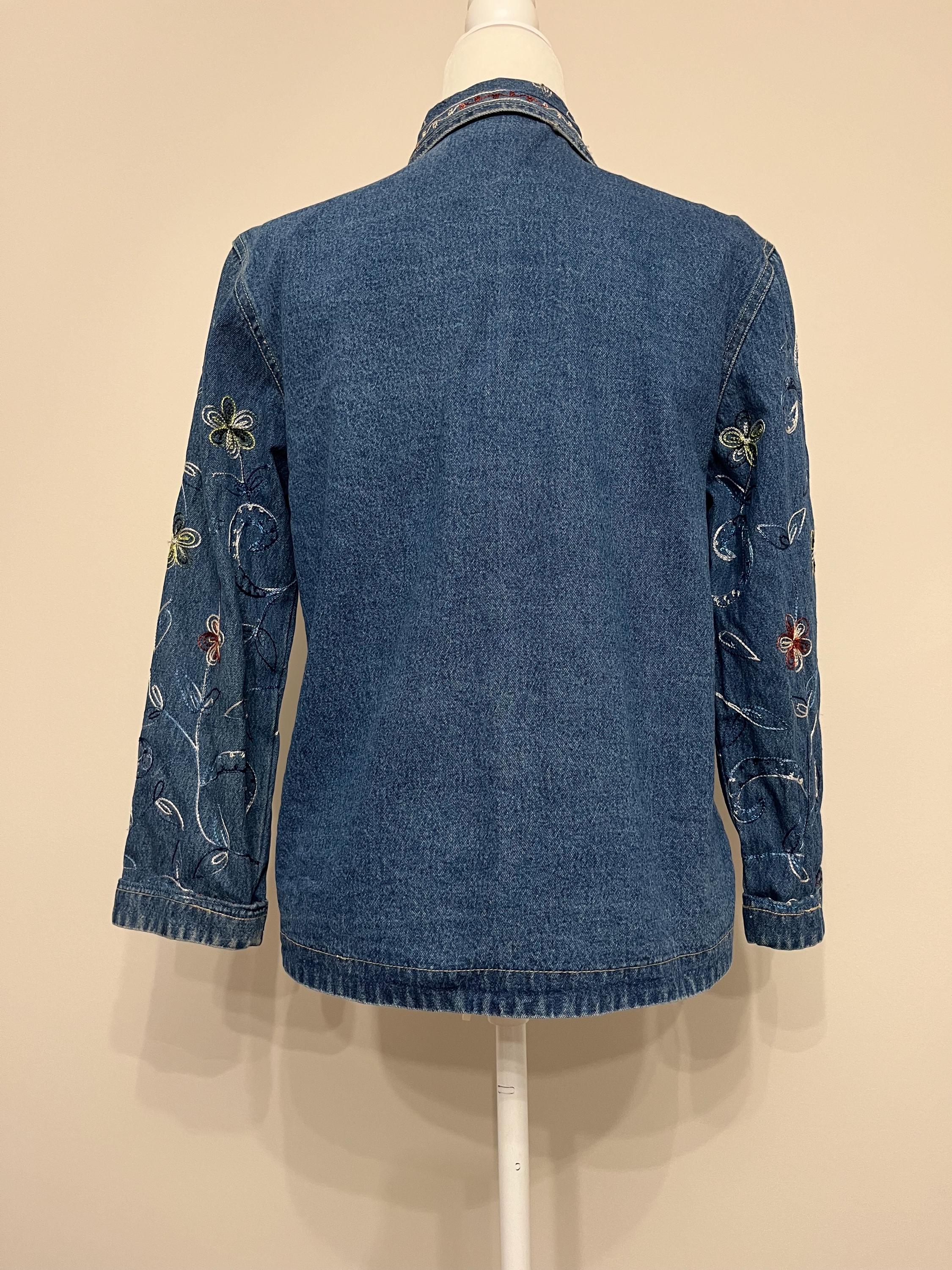 90s Floral Denim Jacket Jane Ashley Petite Denim Jacket