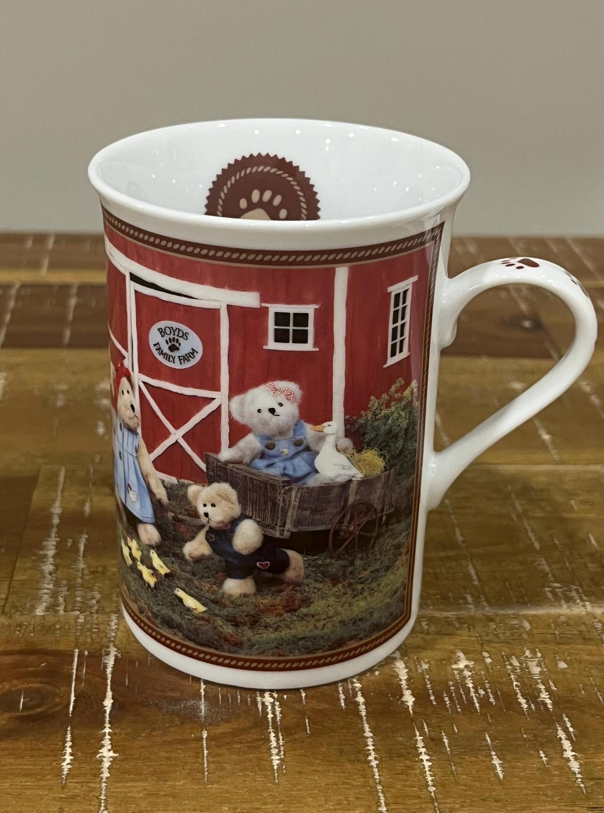 Vintage Boyds Bear Collector Mug, Family Farm Mug, Porcelain Farm