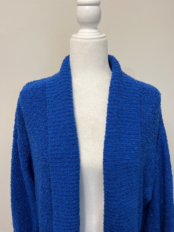 80s royal blue long cardigan, Robinson’s boucle s… - image 8