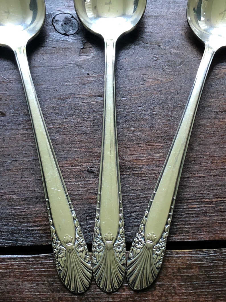 30s 40s Crown silverplate table spoons Radiance pattern 3 Etsy