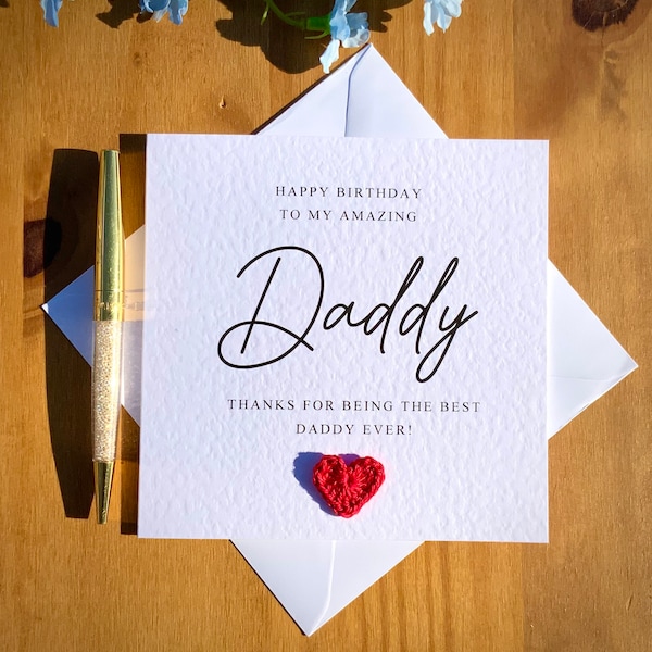 Daddy birthday card, best daddy ever, luxury card for daddy, textured card, TLC0061