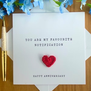 Você é meu cartão de aniversário de notificação favorito, cartão de aniversário para ele, para ela, cartão de primeiro aniversário, cartão para namorada, TLC0194