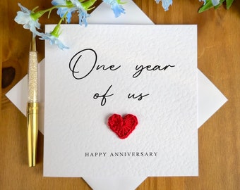 One year of us card, first anniversary card, personalised anniversary card, card for him, anniversary card for her, TLC0261