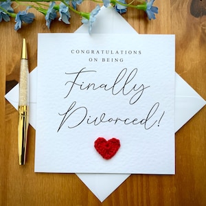 Divorced card, congratulations on being finally divorced card, happy divorce, congratulations card, celebration card, TLC050x