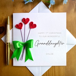 Enkelin Weihnachtskarte, personalisierte Enkelin Karte, Enkelinnen Weihnachten, besondere Weihnachtskarte