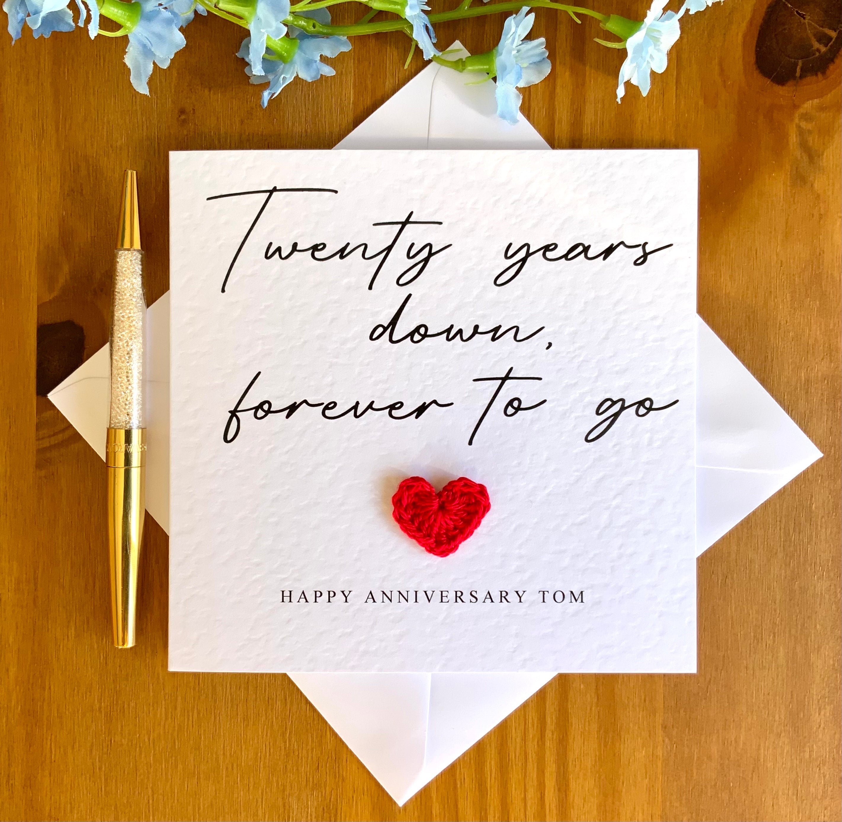 TEEMI Jubiläumskarte "One Year Down" - Geschenk Für 1. & 2. Jahrestag Für Paare