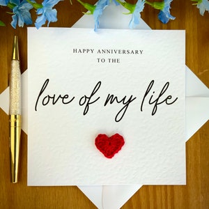 Biglietto di anniversario per l'amore della mia vita, biglietto per l'anima gemella, biglietto di anniversario per tutto, biglietto di anniversario per marito, moglie, fidanzato, TLC0161