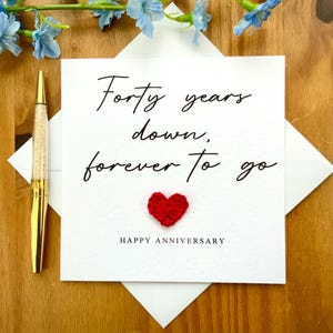Carte du 40e anniversaire, 40 ans plus tard, carte d'anniversaire personnalisée, carte pour lui, carte d'anniversaire pour elle, TLC0528