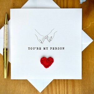 You’re my person card, anniversary card for him, for her,  romantic card, birthday card for soulmate, love card, TLC0272
