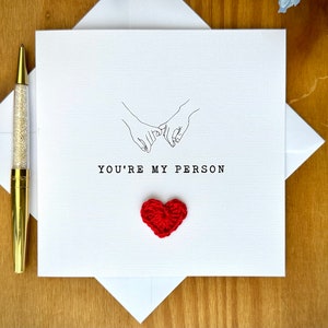 Carte Tu es ma personne, carte d'anniversaire pour lui, pour elle, carte romantique, carte d'anniversaire pour l'âme soeur, carte d'amour, TLC0272