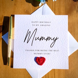 Mummy birthday card, best mummy ever, luxury card for mummy, textured card, TLC0063