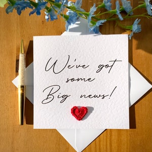 Ankündigungskarte, große Neuigkeiten teilen, wir heiraten Karte, Schwangerschaftsankündigung, wir adoptieren Karte, TLC0169