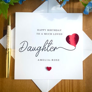 Daughter birthday card, daughter balloon  birthday card, birthday card for daughter, special daughter’s birthday. TLC0317