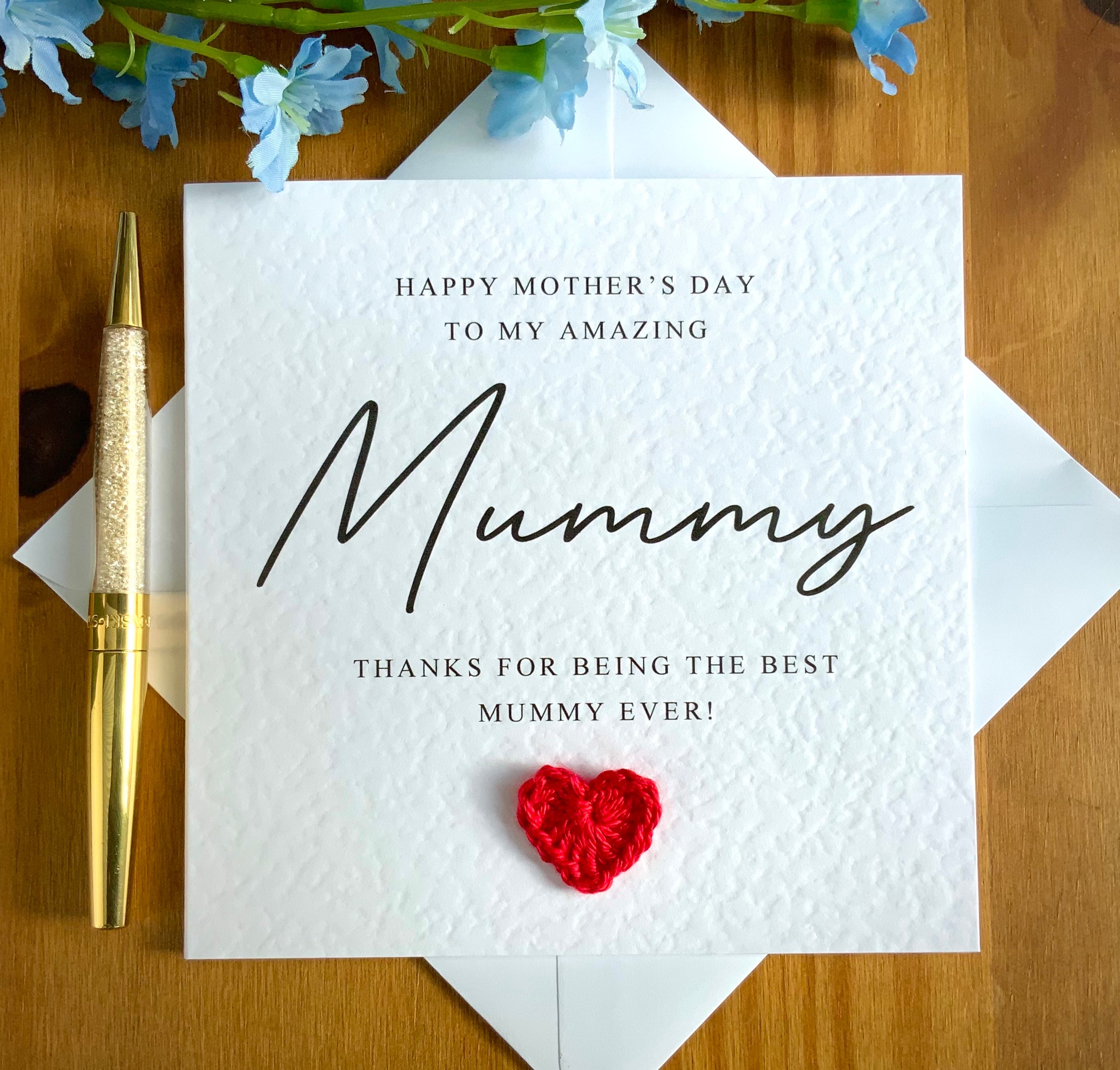 Mummy Mother’s Day card, best mummy ever, Mother’s Day card from kids, personalised Mother’s Day card, textured card, TLC0063 Mother’s Day