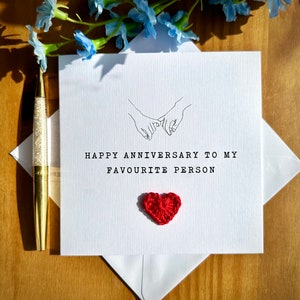 Carte d'anniversaire de personne préférée, carte d'anniversaire pour lui, pour elle, carte d'anniversaire romantique, carte de mots doux, TLC0290