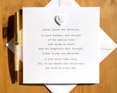 Sympathy card, condolences, bereavement card, thinking of you, sympathy poem, TLC0023