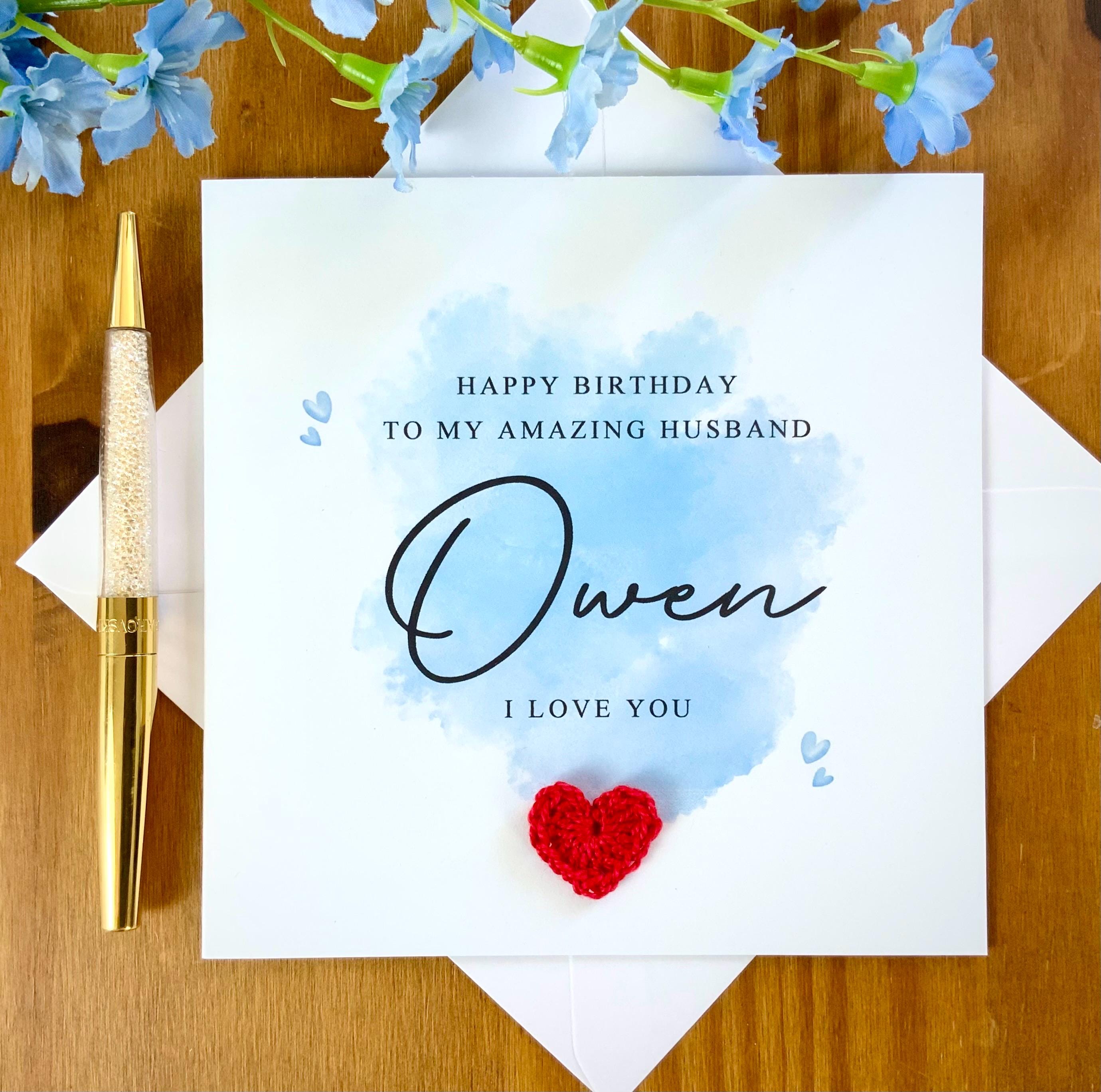 WHITE COTTON CARDS Geburtstagskarte Für Ehemann – Handgefertigt, 22x22 Cm, Mit Champagner-Flöten