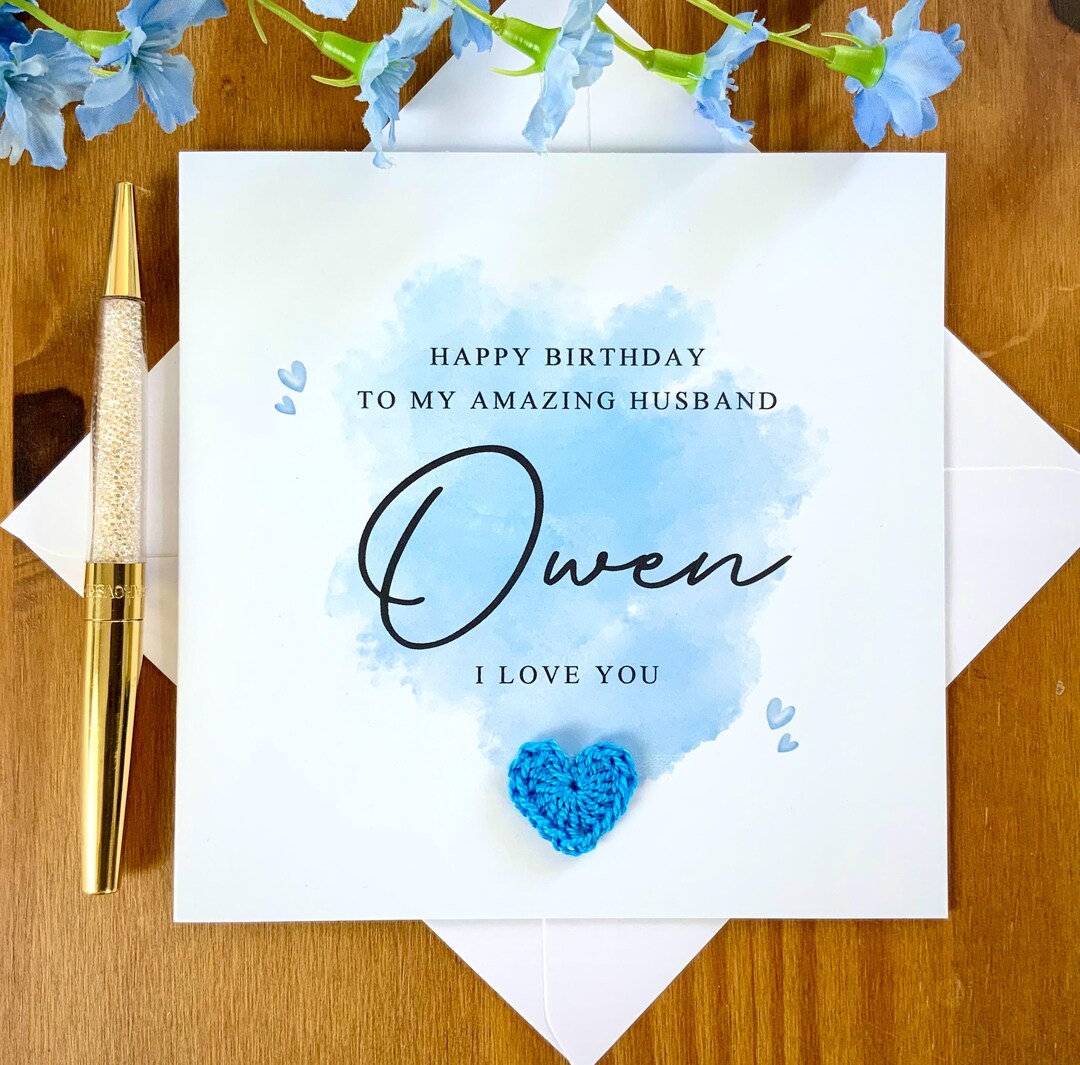 Personalised Husband Birthday Card, Special Card for Husband, Birthday ...