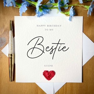 Bestie Geburtstagskarte, Karte für besten Freund, personalisierte Bestie Karte, beste Freundin Karte, Bestie Karte, Freund Geburtstagskarte, TLC0081