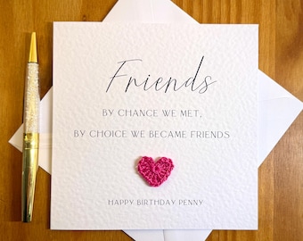 Friend birthday card, best friend card, friend appreciation card, TLC0823