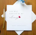 You will forever be my always love card | Anniversary Card | Minimalist, TLC068x