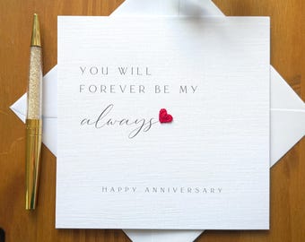 Sarai per sempre il mio sempre amore / Biglietto di anniversario / Minimalista, TLC068x