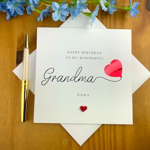 Oma Geburtstagskarte, Oma Ballon Geburtstagskarte, Geburtstagskarte für Oma, runder Geburtstag. TLC040x