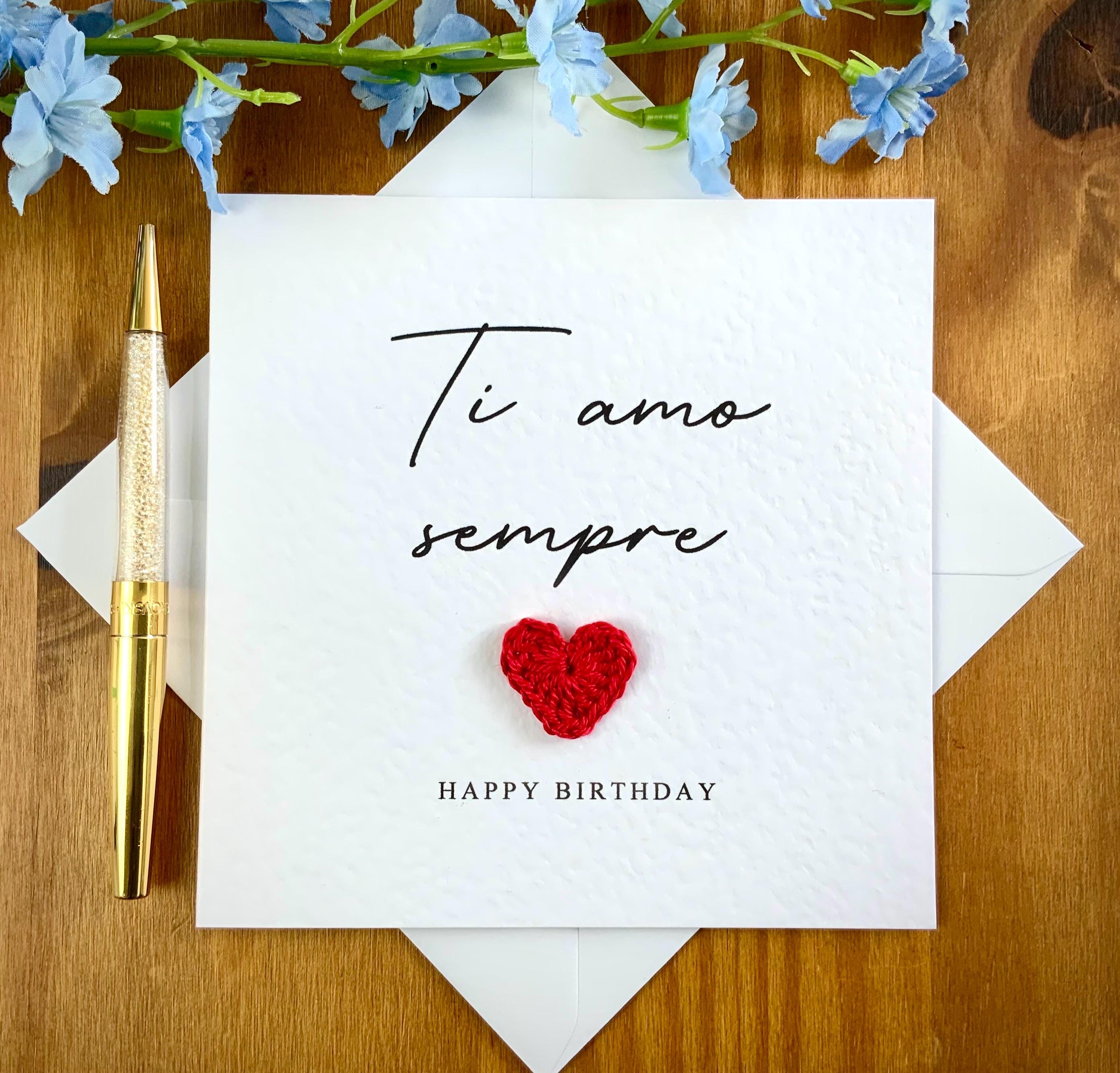Biglietto Di Compleanno A5 Con Cuore In Tessuto Rosso – Du Bist Jeden Tag Etwas Besonderes, Fatto A Mano In Germania