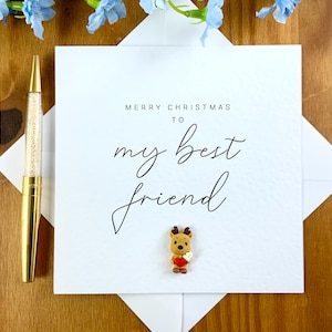 Cartão de Natal para melhor amiga, feliz Natal para minha melhor amiga, cartão de Natal para minha alma gêmea, meu tudo, meu amante, TLC048x