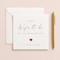 To My Wife To Be Wedding Card, Handmade Crochet Heart, Hammered Cardstock, TLC0764 wife product logo