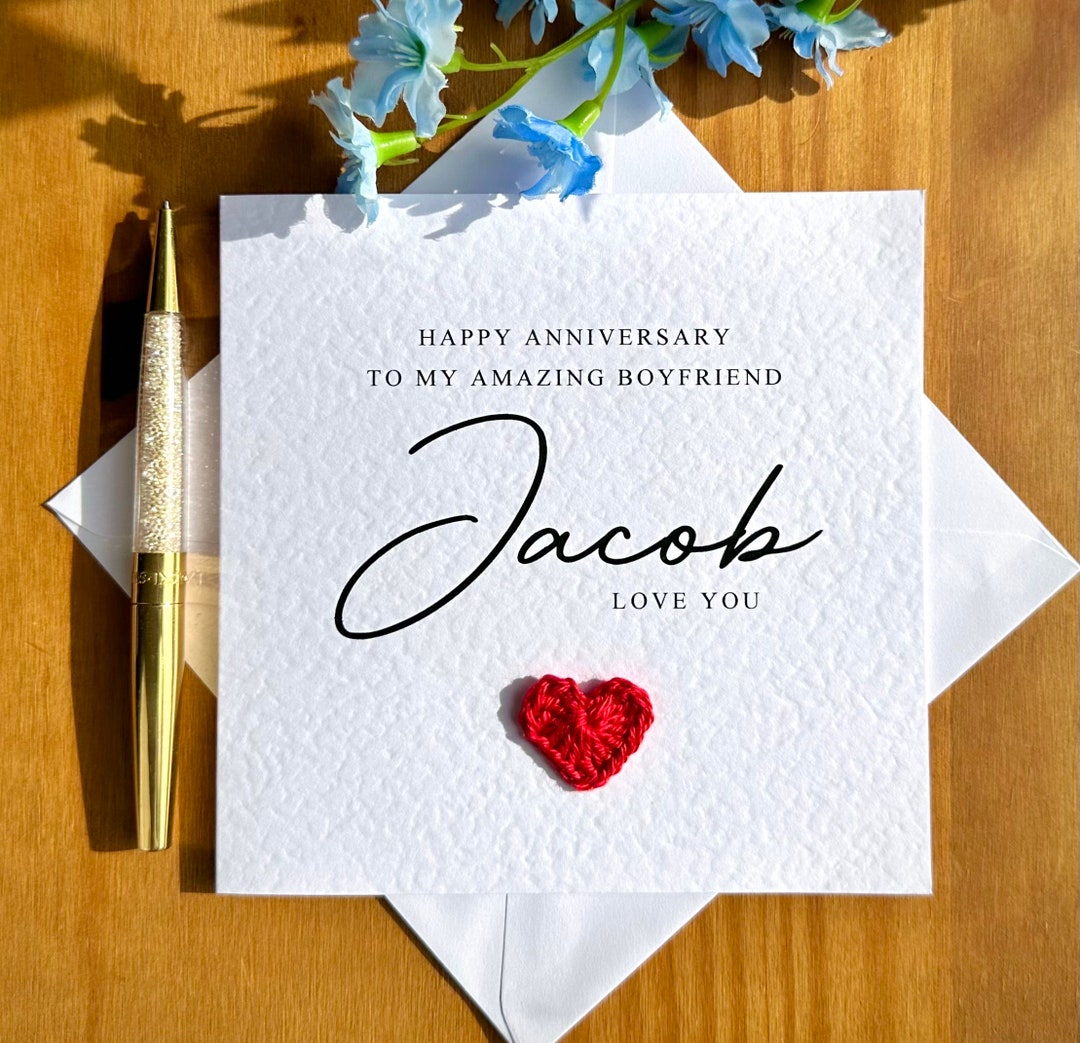 Boyfriend Anniversary Card, Bf Anniversary Card, Luxury Card for ...